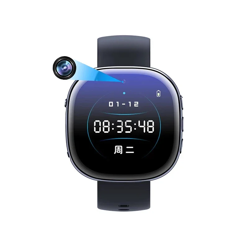 كامل HD 1080P مسجل فيديو صغير 32GB MP3 مشغل موسيقى الرياضة يمكن ارتداؤها الحد من الضوضاء الإملاء كاميرا فيديو صغيرة ساعة ذكية