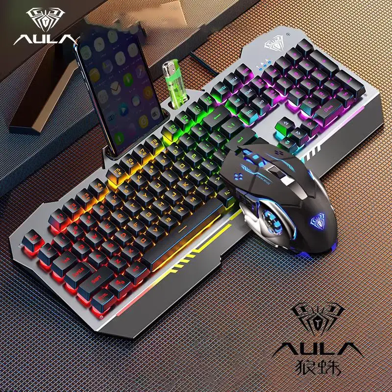 Aula/f3010 Mechanical Feel Keyboard Gaming Esports Peripherals Desktop Computer Laptop Dedicated Wired Keyboard Boy Desktop Gift