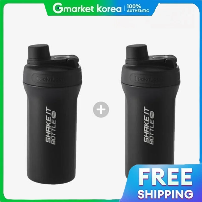 LocknLock | (Hàng thiết yếu cho người tập thể thao) Mua 1 tặng 1 Bình lắc protein bằng thép không gỉ