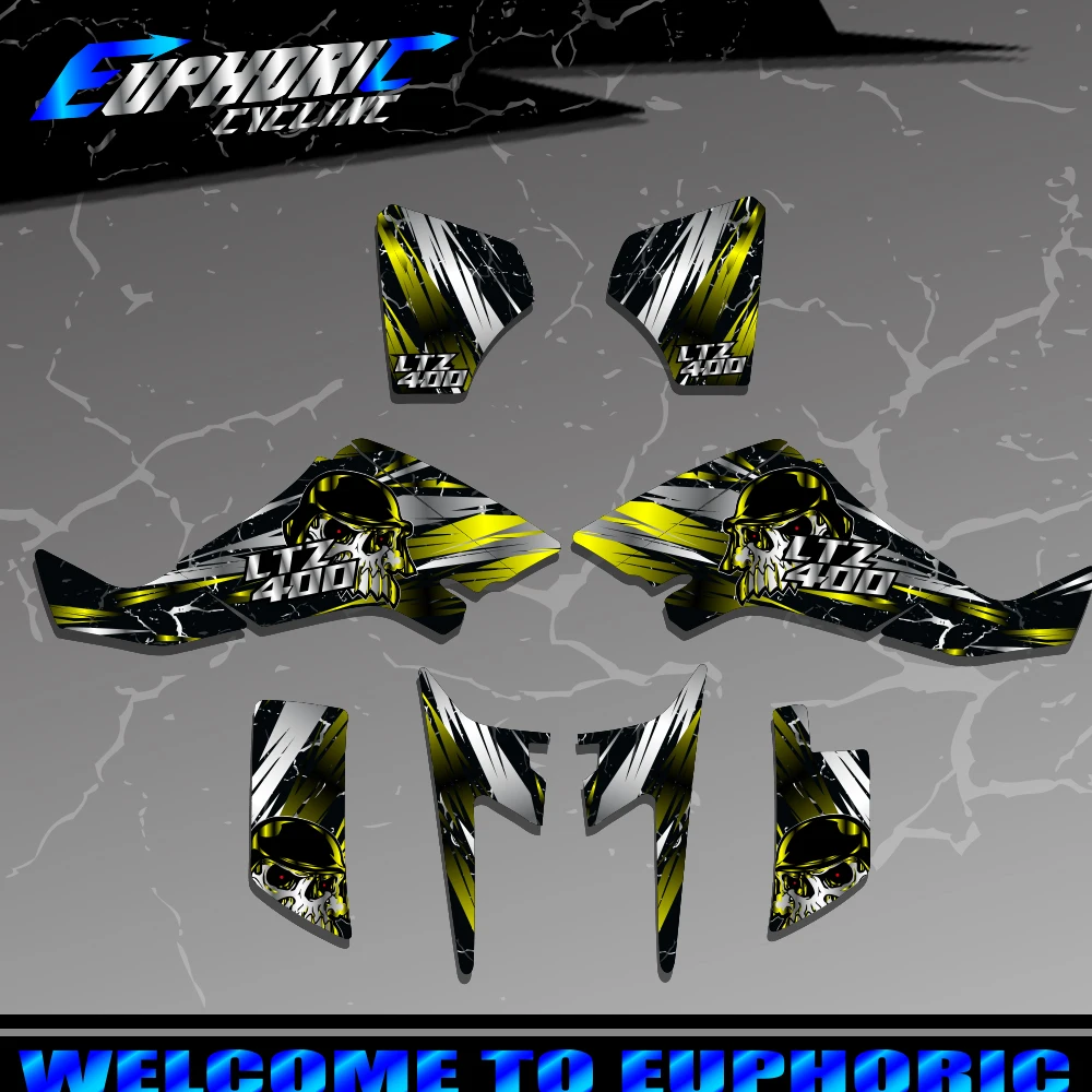 Graphic Decals Sticker Kit Dekor For Suzuki LTZ 400 2003 2004 2005 2006 2007 2008