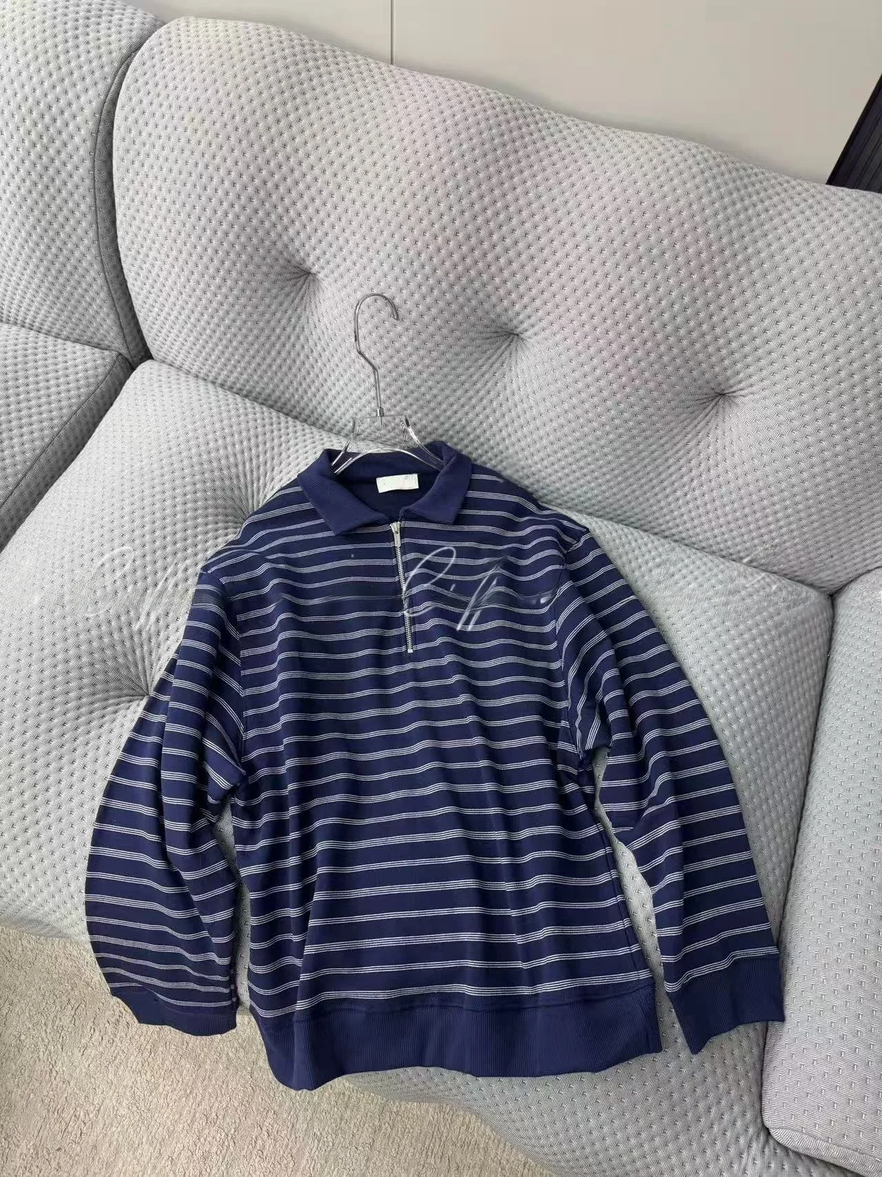 

Loro Ciuffenna American Design Striped Long Sve Women's Loose irt Comfortable Thermal Regular Fit Striped T-irt