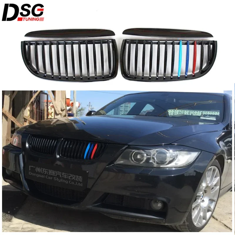 

Решетка переднего бампера для BMW 3 серии E90 седан E91 Wagon Pre-LCI 2005-2007, гоночные грили из АБС-пластика, тип замены