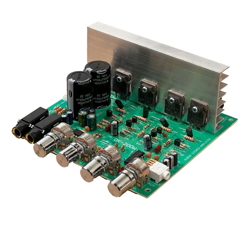 New OK200W 2Channel 4-8Ohm Amplifiers Module Board Double Group AC18-26V 2 Channel Power Amplifiers Board Finished