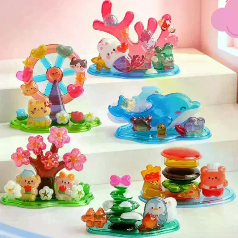 

3D Stacked Crystal Stickers Cute Animal Stickers For Girls Boys Classroom Prizes Handmade DIY Creative Party Gift