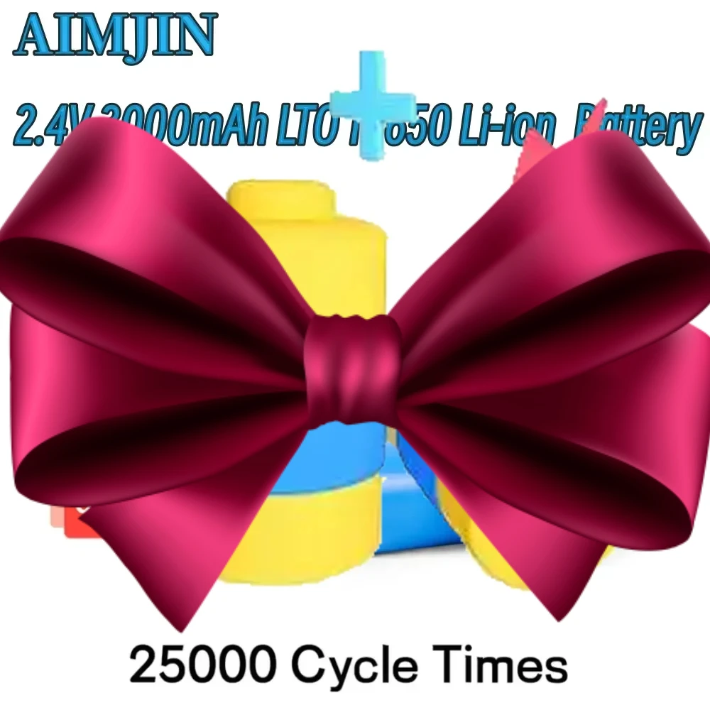 

LTO 18650 Lithium Battery 2.4V 3000mAh Titanic Acid Battery 15C Power Rechargeable Low Temperature Cell 25000 Cycles