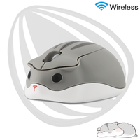 Cute Cartoon Wireless Mouse Ergonomic Optical USB Mice Kawaii Gaming Hamster Mouse For PC Laptop Tablet Computer Gift Pink Mause