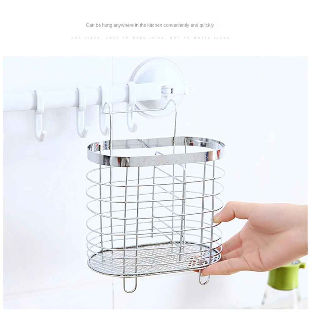 금속 걸이식 커트레이 거치대 배수구 숟가락 포크 젓가락 보관 바구니 랙 주방 도구 정리함 식기 튜브 Jy25 20
