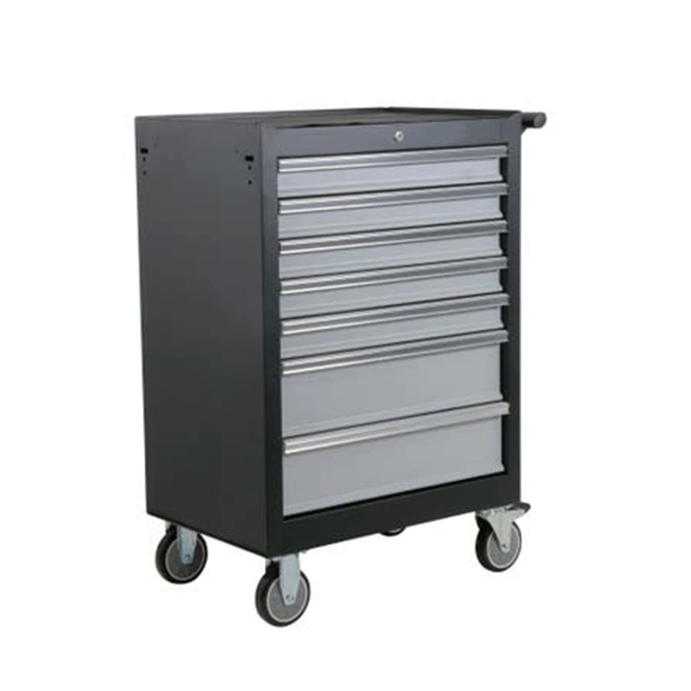 Customizable ODM/OBM Support Grey And Black 7-Drawer Mechanic Tool Cabinet With Wheels