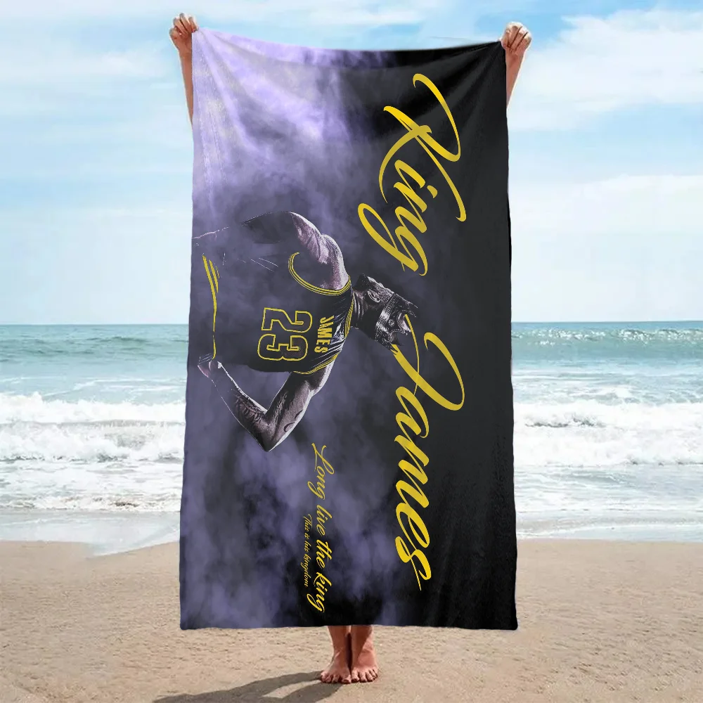 Basketball LeBron James-LJ Towel Bath towel pattern beach towel quick drying and absorbent Pure Cotton basically never fade