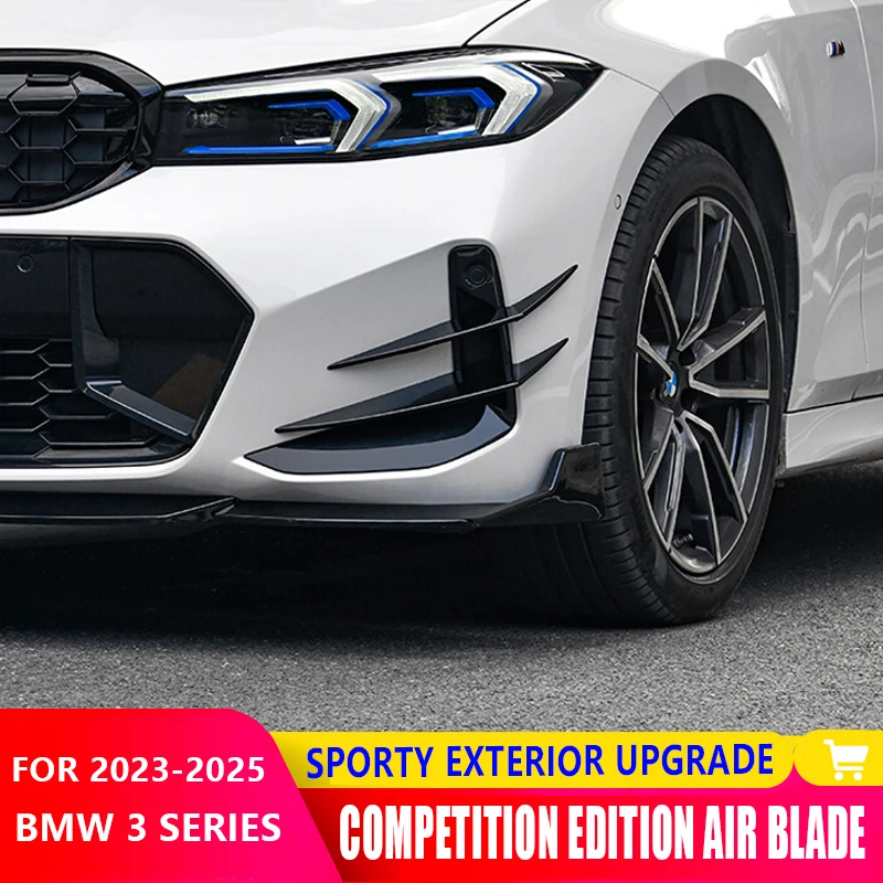 

For 2023-2025 BMW 3 Series, Front Bumper Air Knife Kit, Front Face Decoration, Exterior Trim Accessories