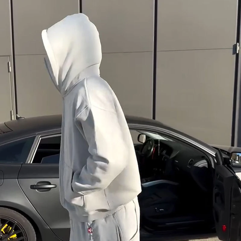 النينجا نمط مقنعين البلوز الخريف الشتاء طويلة الأكمام سستة سترة مزدوجة الرأس قبعة قناع وظيفية عارضة الشارع الشهير #2