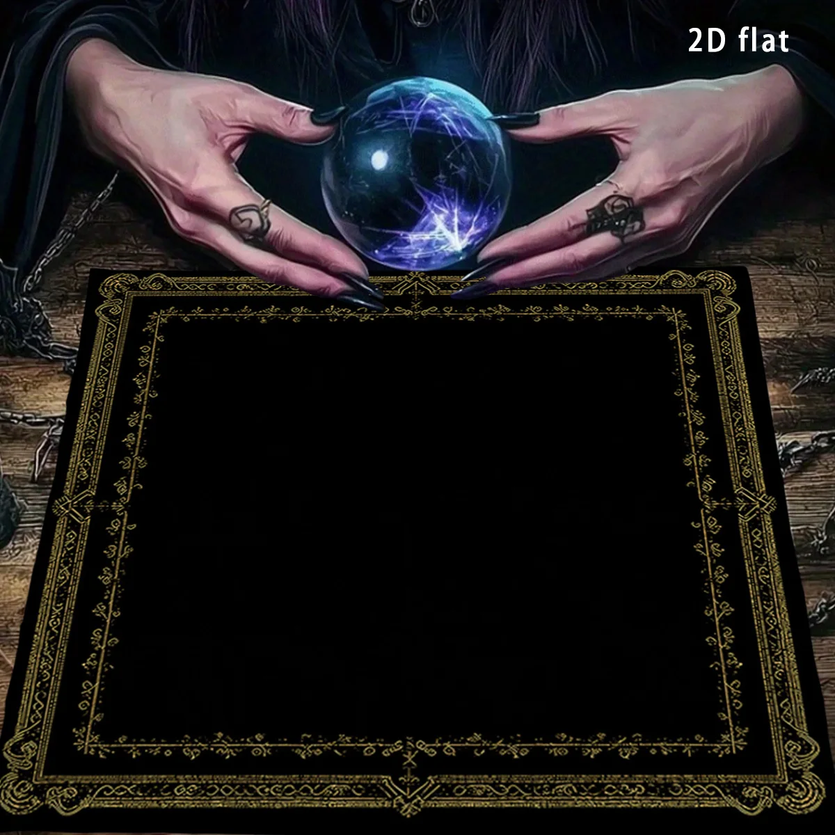Tarot Tablecloth Vintage Gold Border Divination Altar Cloth Vines Tarot Table Cover Spiritual Oracle Card Pad Home Dorm Decor