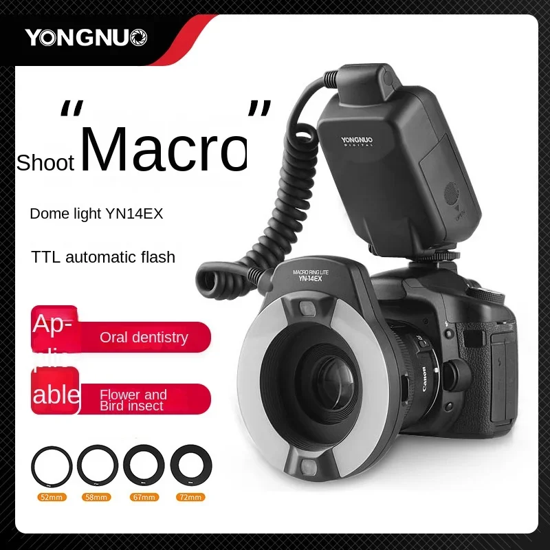 2026 New Yongnuo YN14EXII Macro Ring Flash Automatic Photometry Oral Insect Jewelry Photography