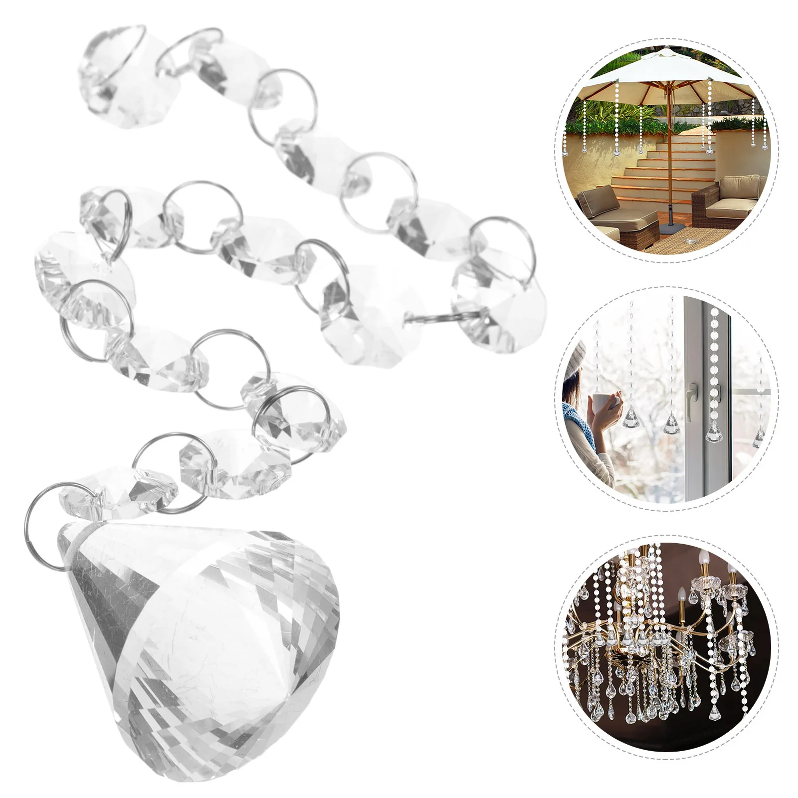 

Elegant Crystal Pendant Hanging Light Decor for Home Lamp Refraction Beauty DIY Decoration Pendant for Living Room