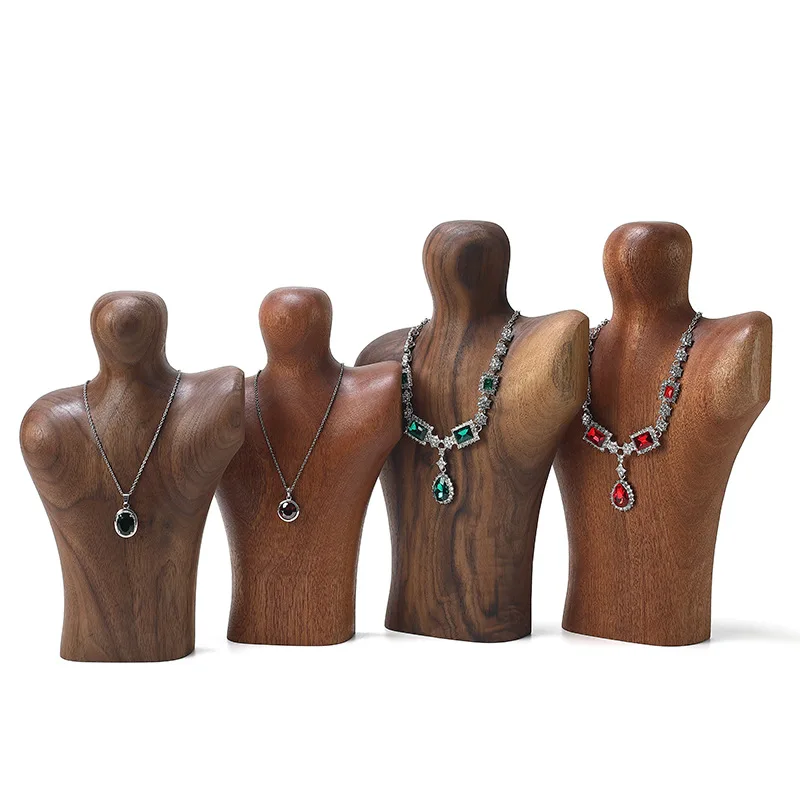

Solid Wood Portrait Frame Pandent Display Stand Jewellery Jade Necklace Portrait Neck Jewelry Display Props