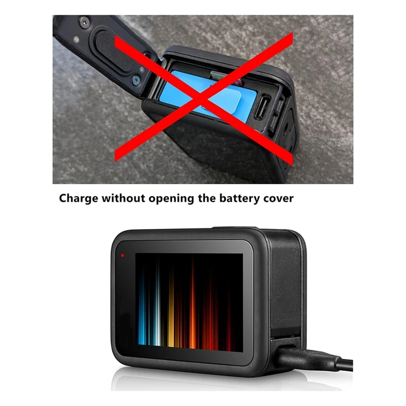 Replacement Side Door Battery Cover For Gopro Pass Through Battery Door Cover For Gopro 10/9/11/12 Camera Accessories