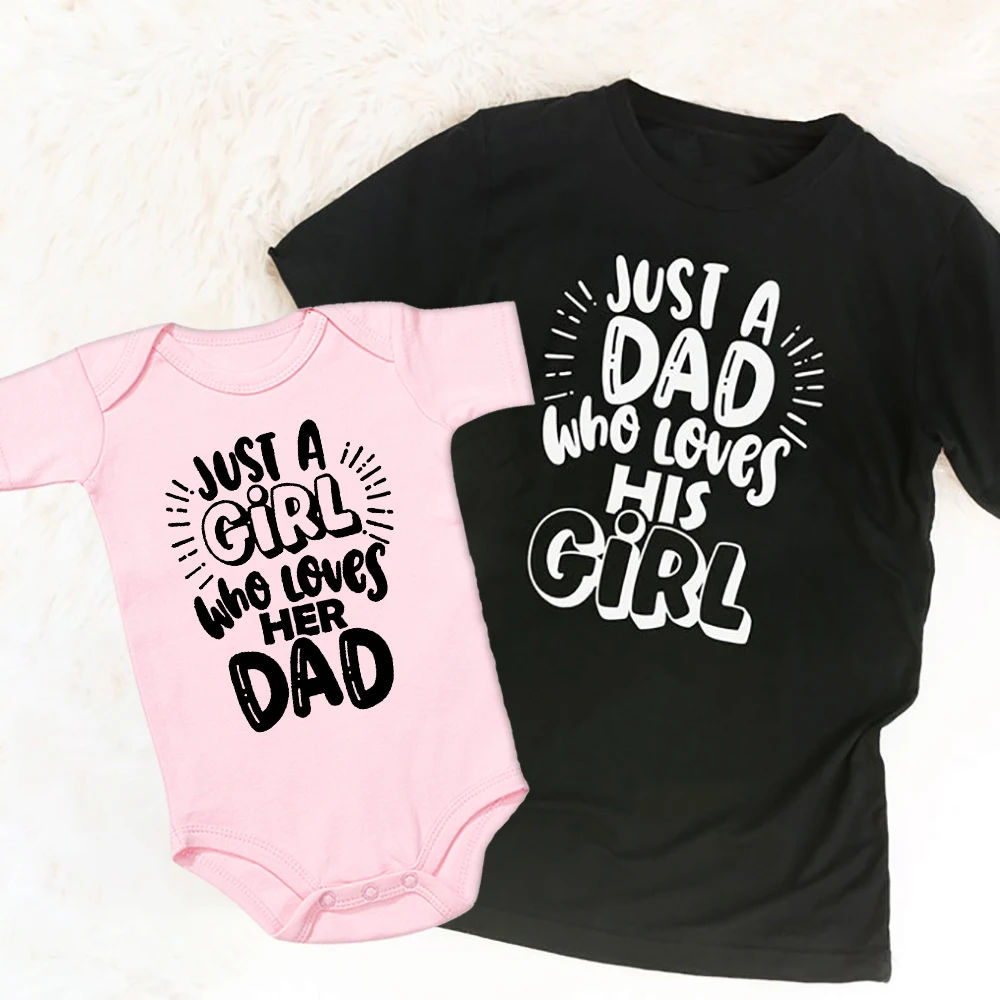 

Daddy Daughter Matching T-Shirt Family Matching Outfits New Dad Short Sleeve Shirts Newbowrn Bodysuit Fathers Day Gift