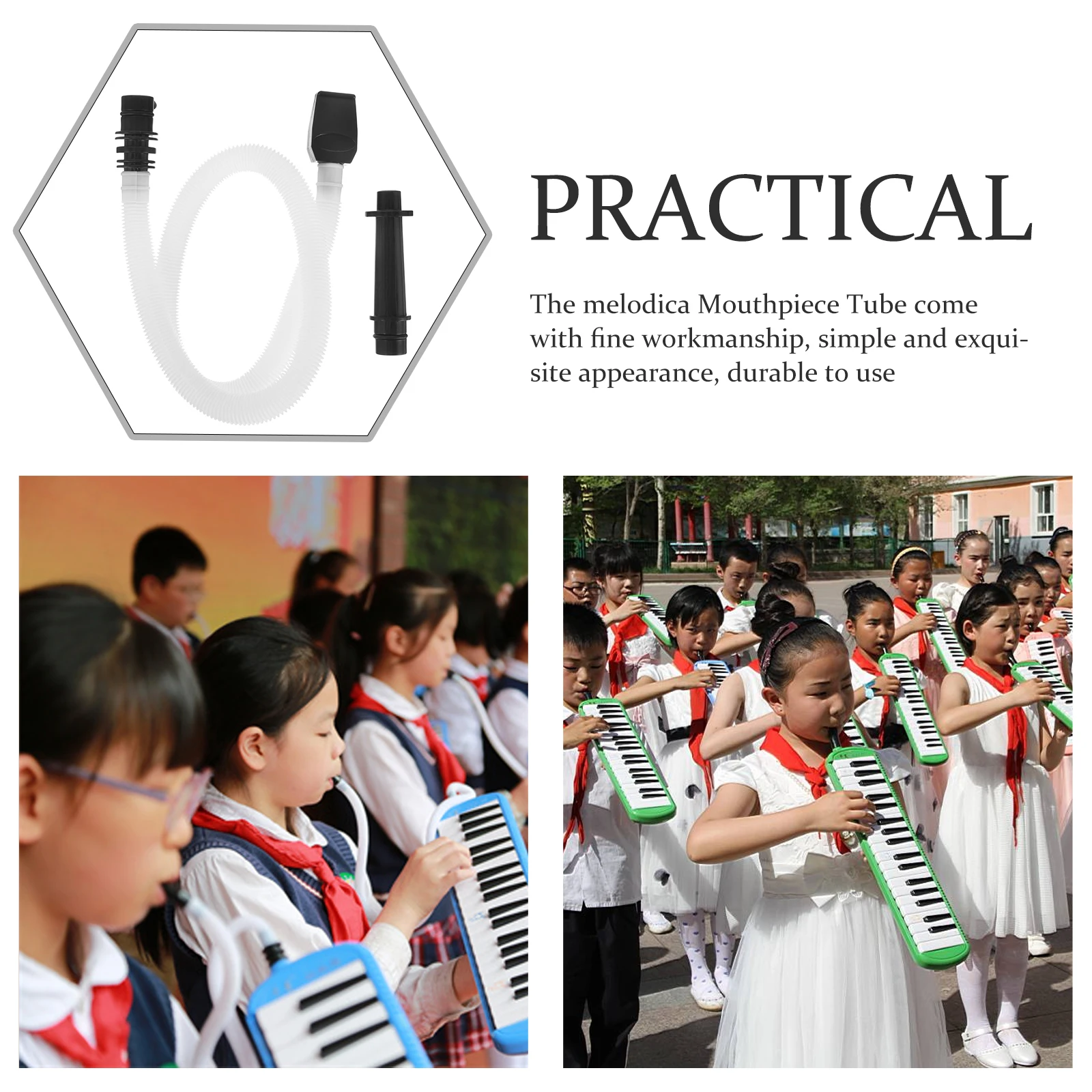 

Melodica Mouthpiece Tube ABS Material Durable Professional Part Replacement Accessory Soprano Mouthpieces Flexible Hose Musical