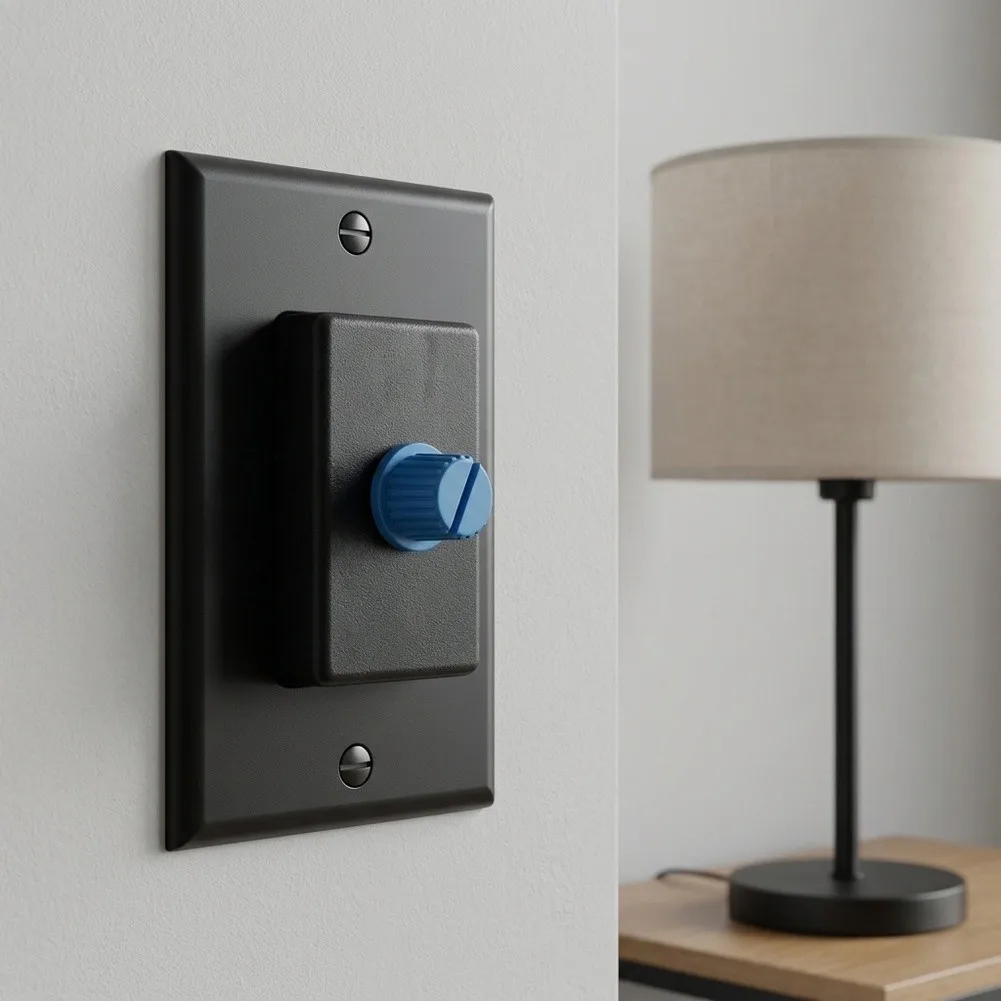 120V Wall-Mounted  Dimmer Switch Replacement LED Controller Desk Lamp Rotary Dimmer Switch Power Tool
