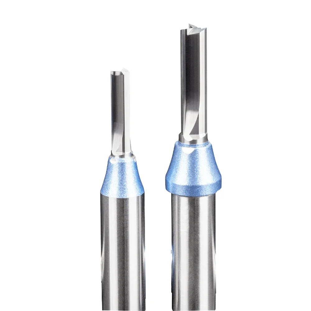 Tideway 3 Blades TCT Straight Router Bit for Wood Solid Carbide Woodworking 3 Flutes Almighty Slotting Cutting for Hard Wood MDF