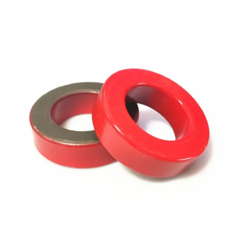 T200 Iron Powder Cores T200-2 OD*ID*HT 51*32*14 mm 12nH/N2 10uo Iron Dust Core Ferrite Toroid Core Coating Red Gray AG