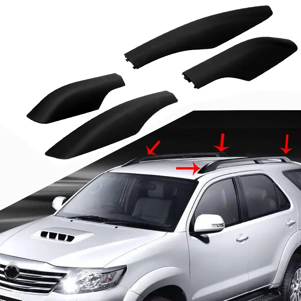 Sostituire 4 pezzi portapacchi Bar Rail End Cover Shell Cap per Toyota Fortuner AN50 AN60 Hilux SW4 2004 -2013 2014 2015 accessori auto