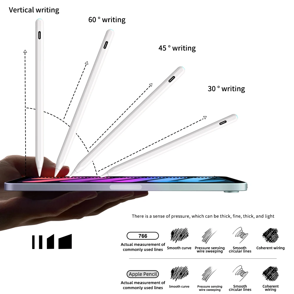 Basix For Apple Pencil 2 1 with Wireless Charging for iPad Pencil Apple Pencils Pen for iPad Air 4 5 Pro 11 12.9 Stylus pencil