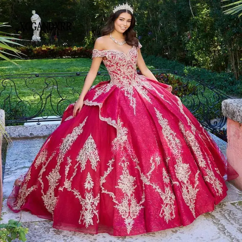 

Customized Unique Red Quinceanera Dresses 2025 Mexico Sweetheart Princess Sweet 16 Gown Lace Applique Pageant Vestido De 15 Años