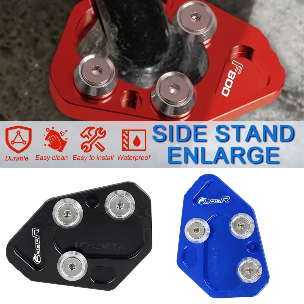 

Motorcycle Side Stand Enlarge For BMW F800GT F800R F800S F800ST R1200S Hp2 Sport Hp 2 F 800 F800 GT R S ST Support Plate Pads