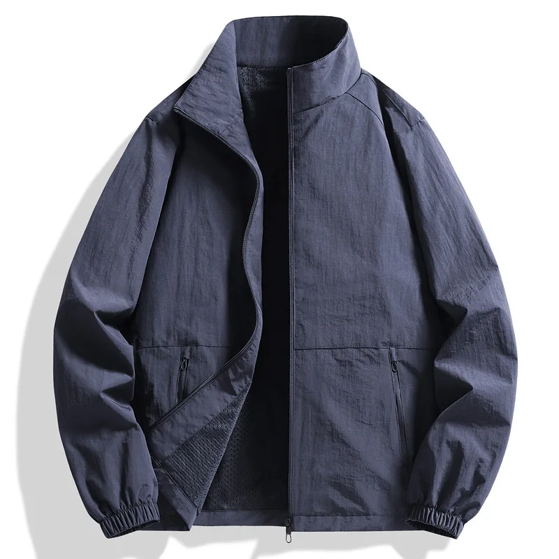 

Men's Spring Autumn Trendy Versatile Single Coat High Quality Business Brand Outerwear Slim Fit Coat Pure Cotton Casual Jacket