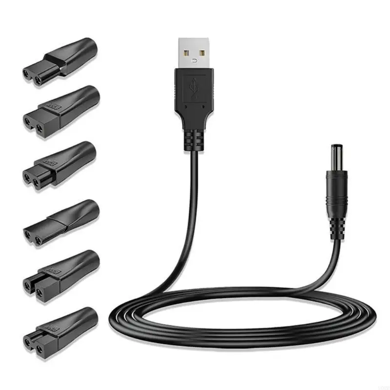 كابل شحن متعدد الأغراض مجموعة لمصابيح مكتب مصفف الشعر الكهربائية محول شاحن سلك USB لشرح اللحية