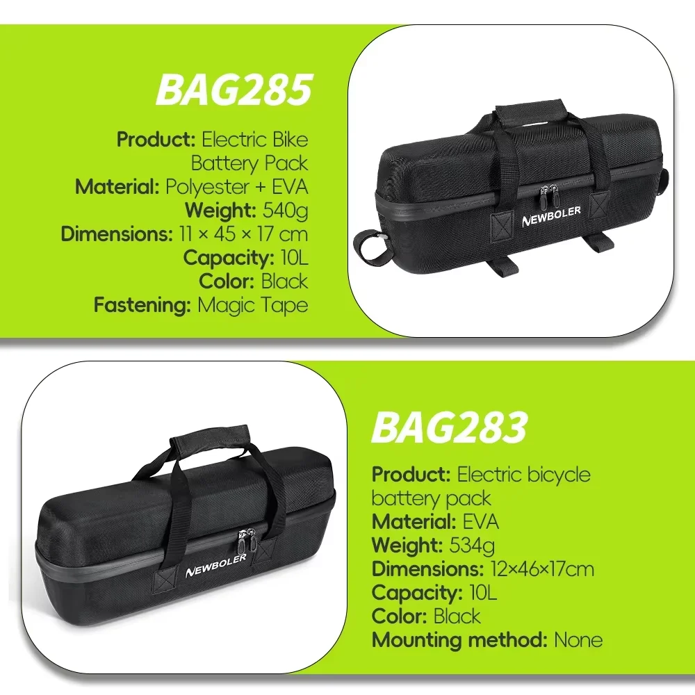 10L Large Capacity Mountain Bike Battery Storage Bag E-Bike Waterproof Battery Storage Bag Bags for Electric Bicycle Battery