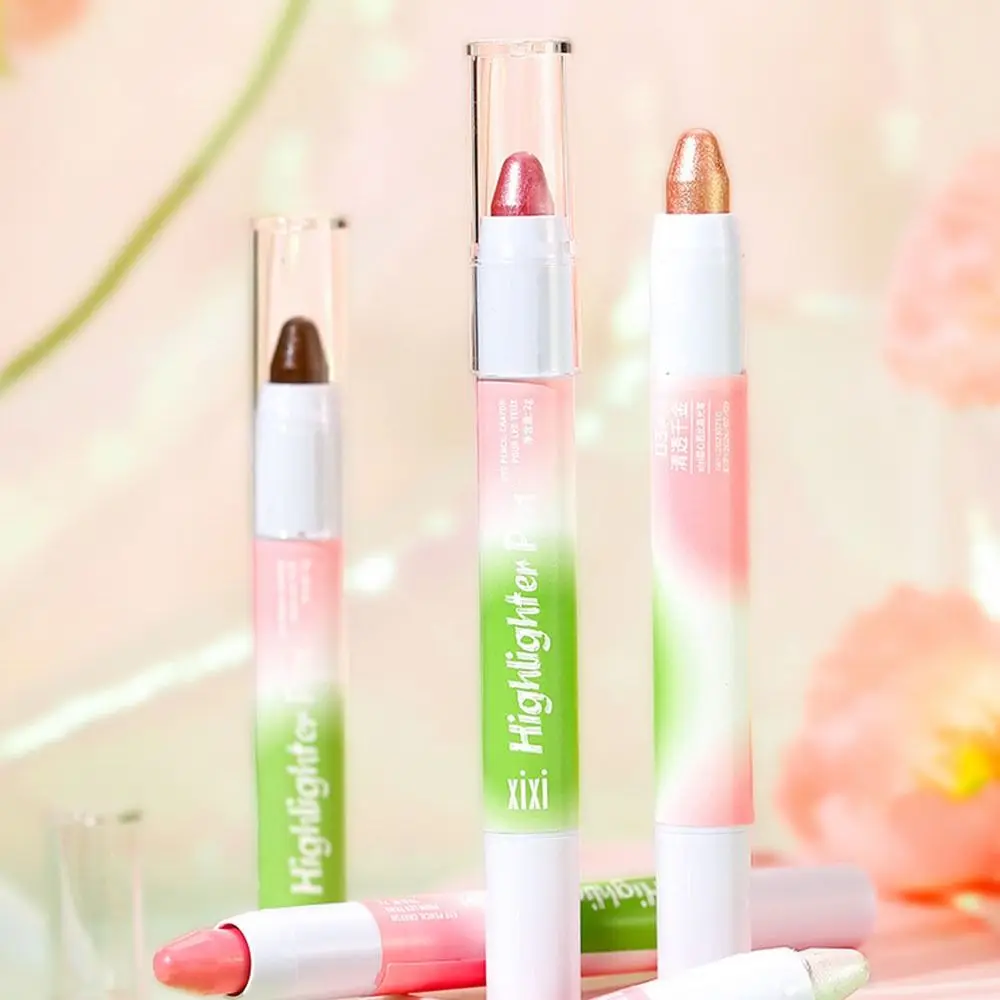 Shimmer Highlighter Pen Waterproof Smooth Face Contour Highlight Pen Plastic Matte Cheek Highlight Pen Makeup Cosmetic