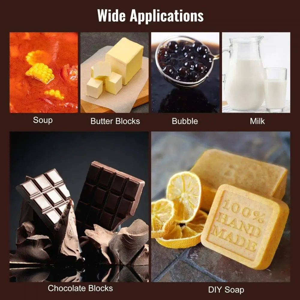 Stainless Steel Electric for chocolate Melting Pot 265 Lbs with Temperature Control for Milk Cream Heating