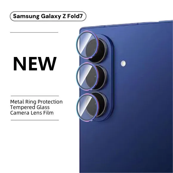 

Закаленное стекло для объектива Samsung Galaxy Z Fold7 W25 SE Special 6, тонкое складное 6, 5, 5G, металлическое кольцо, защитные пленки для камеры, стеклянные колпачки для объектива