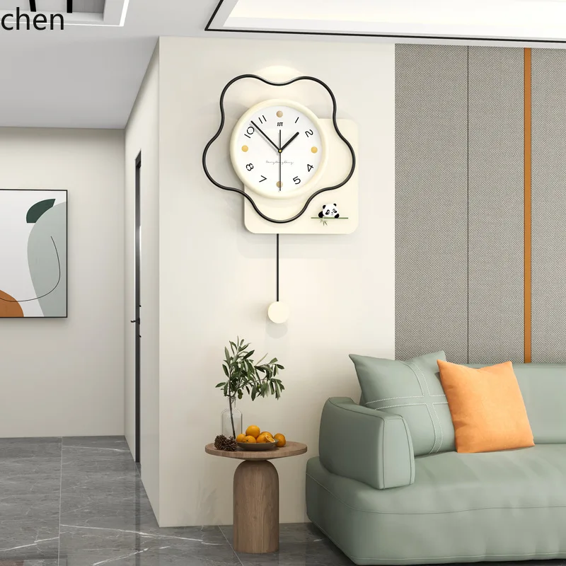 ZML clock for living room, home wall clock, modern and high-end,  next to the TV or dining table, silent and versatile clock