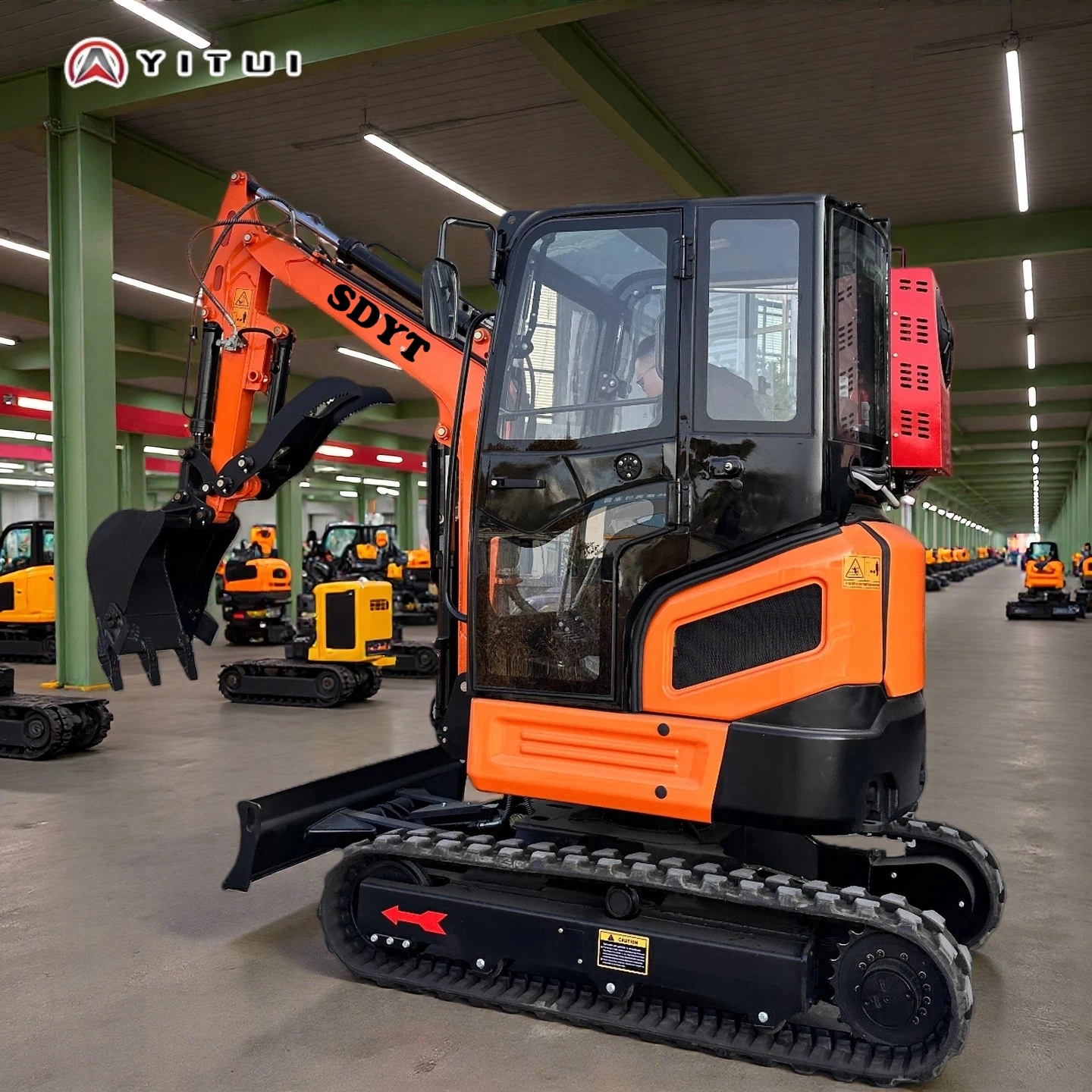 Miniescavatore Miniescavatore multifunzionale Euro 5 Epa certificato Ce da 2,6 tonnellate - Tipo cingolato personalizzato per aziende agricole e costruzioni