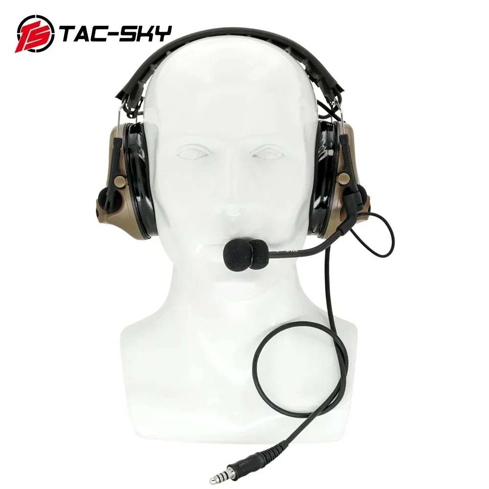 TAC-SKY COMTA III Nuova fascia staccabile con pickup per la riduzione del rumore e auricolare tattico con rinforzo acustico COMTA HEADSET