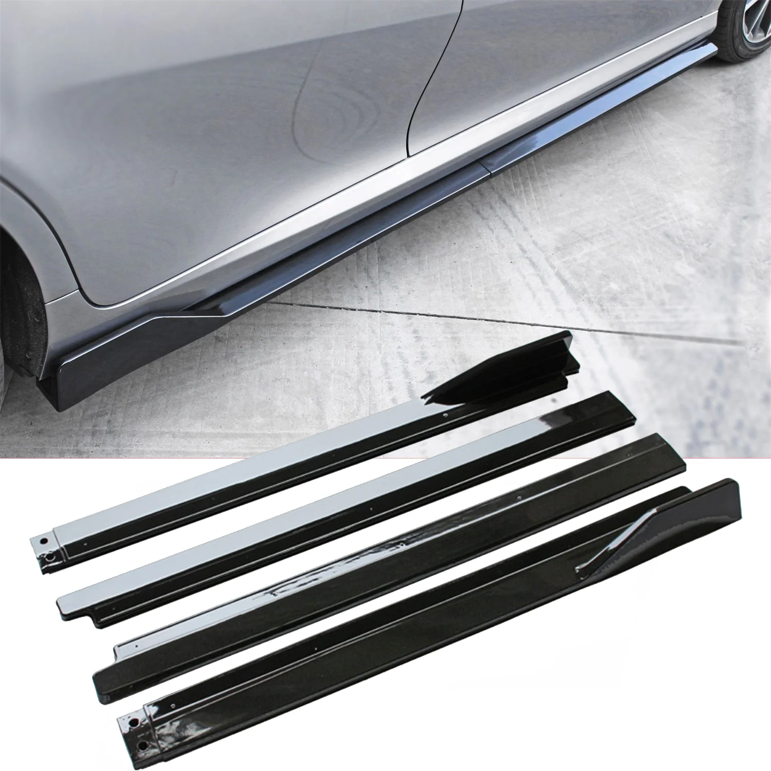 STLF Body Kit Factory Hot Selling ABS Gloss Black Side Skirts for Toyatas Camry 9Gen 9th 2024