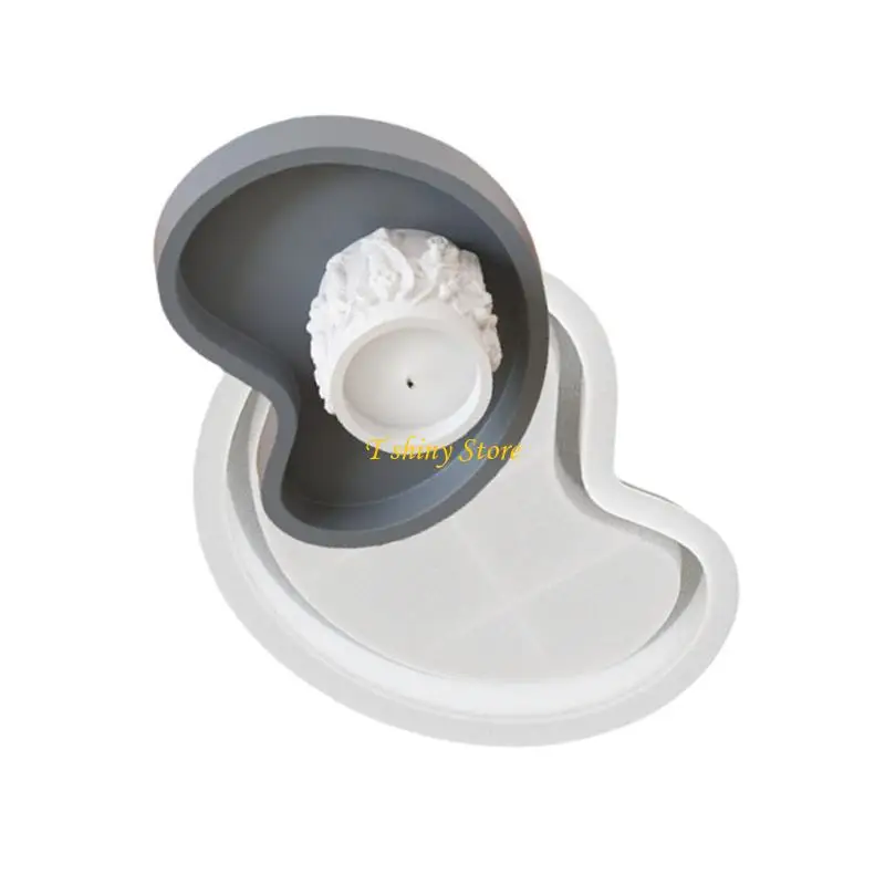 N58F Silicone Epoxy Casting Tray Mold Easy Release Silicone Storage Display Tray Molds For Creative Homes Accessories