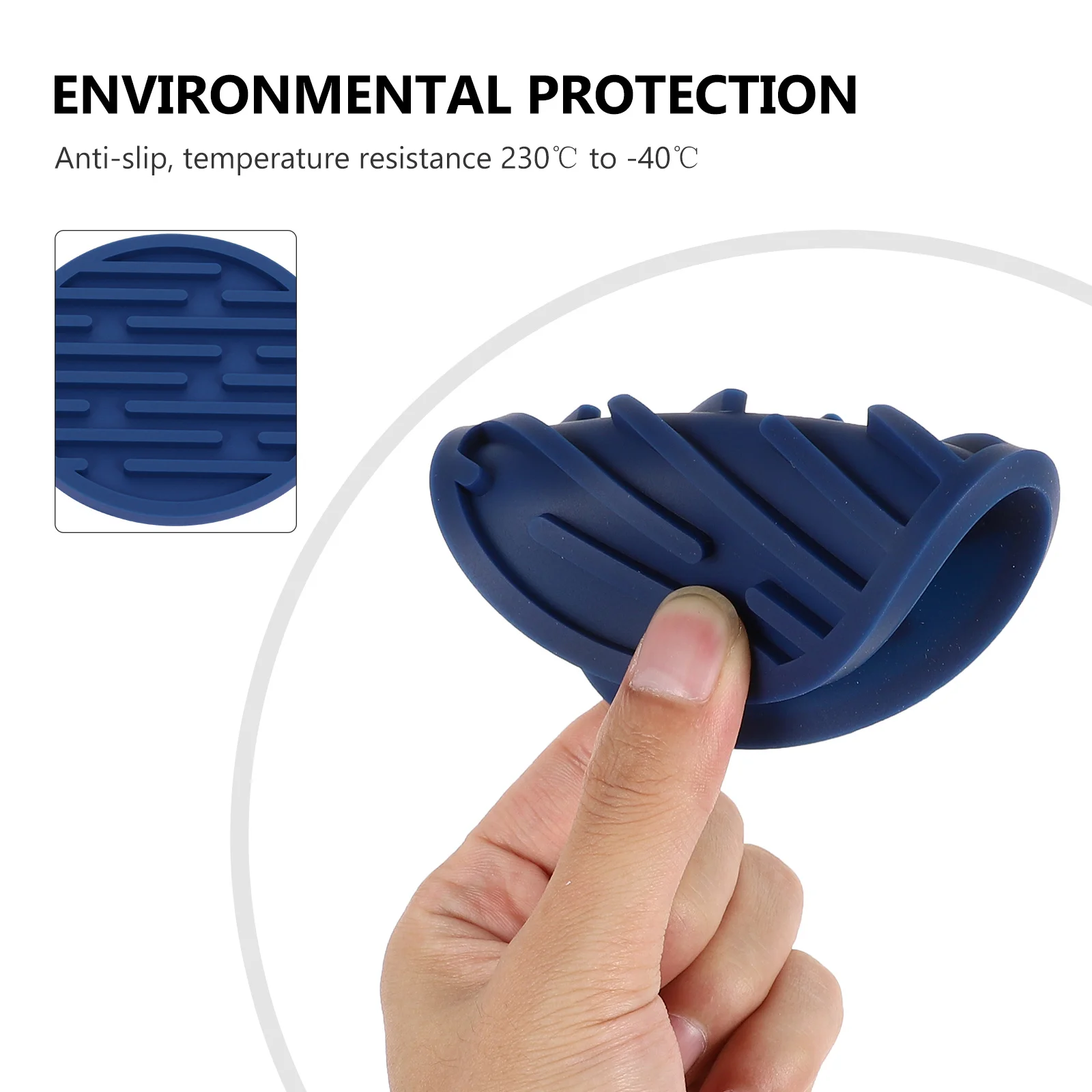 

2Pcs Silicone Coaster Premium Thickened Heat-Resistant Non-Skid Cup Mats for Home Decor Dining Room Kitchen Restaurant Hotel Use