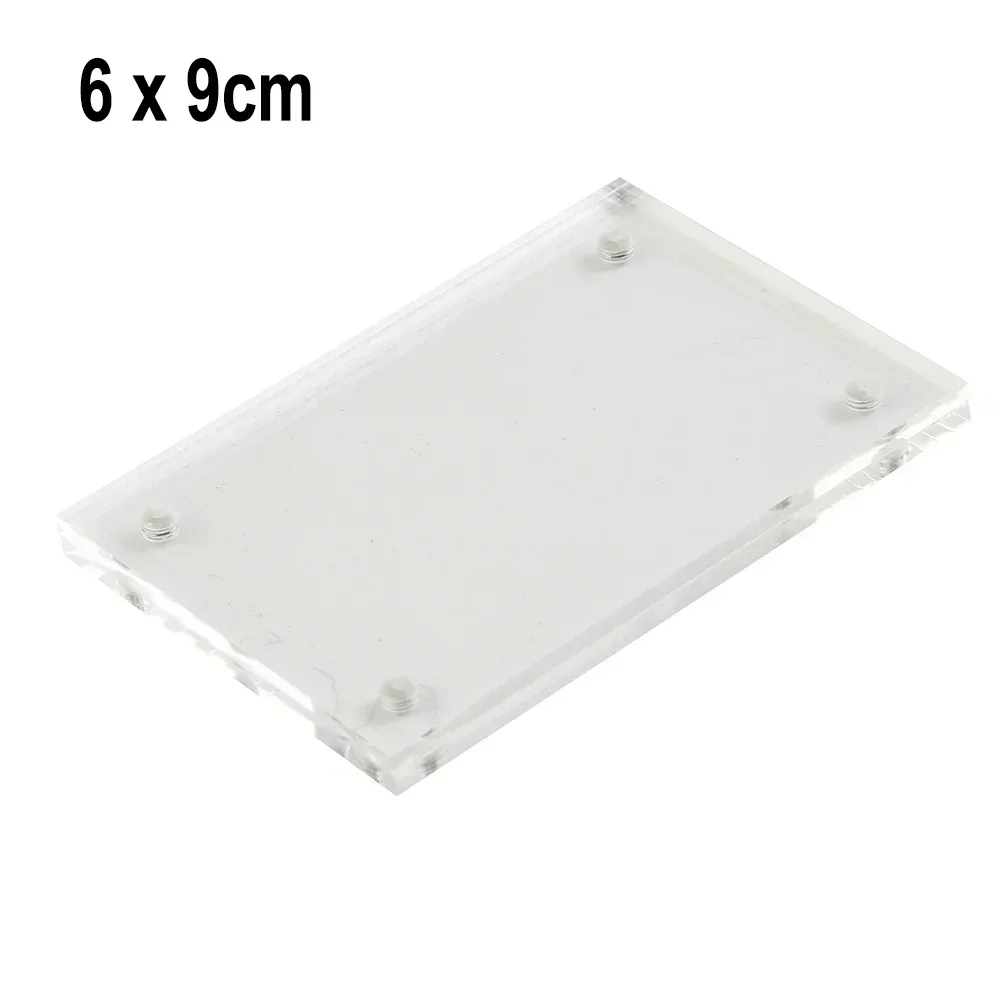 

1pcs Clear Acrylic Pictures Photo Frame Magnetic Photo Card Holder Poster Display Stand Photo Frame Protect Office Desktop Orn