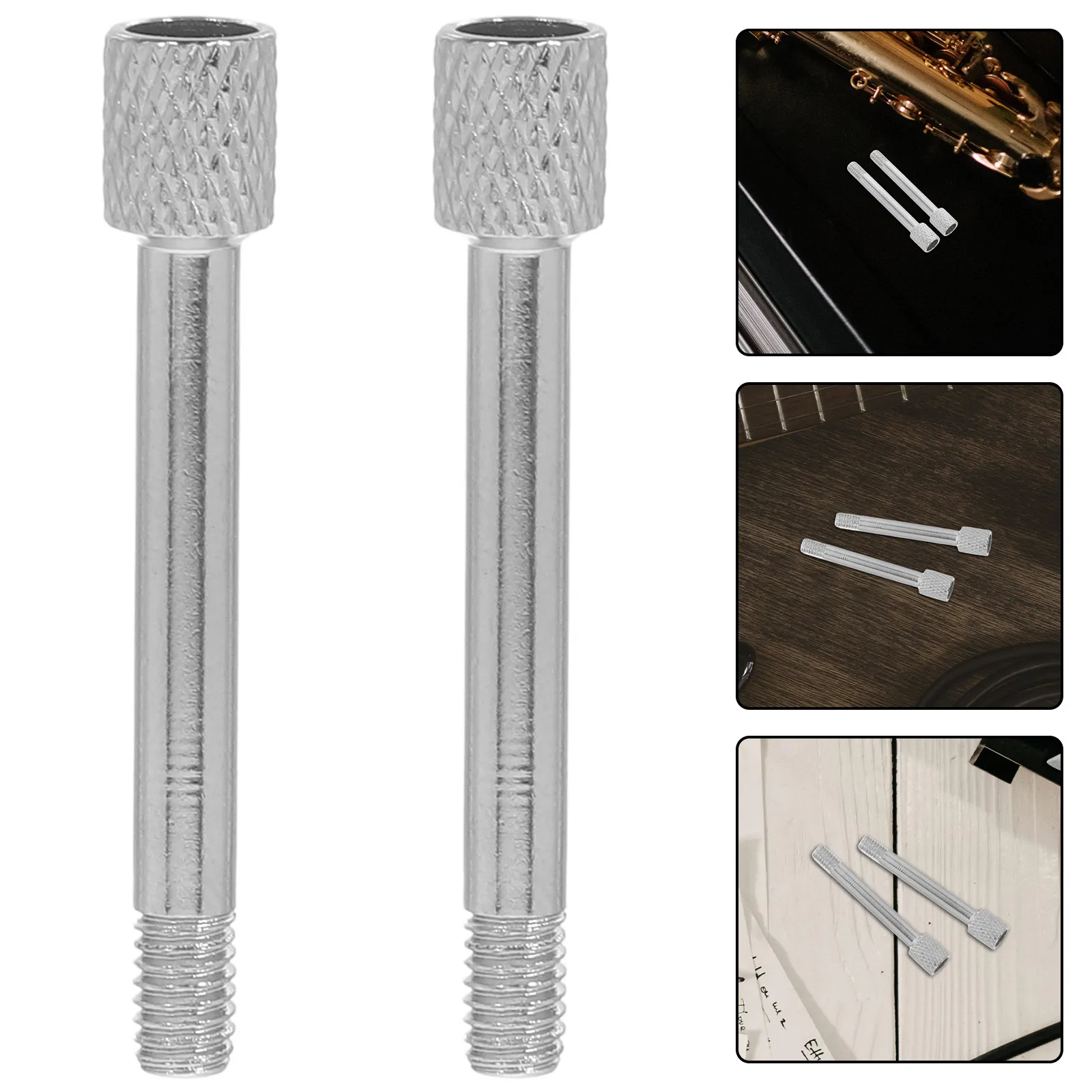 2Pcs Hollow Tremolo Bridge Screws Electric Guitar Replacement Parts Enhanced Sustain Resonance Easy String Installation Guitar