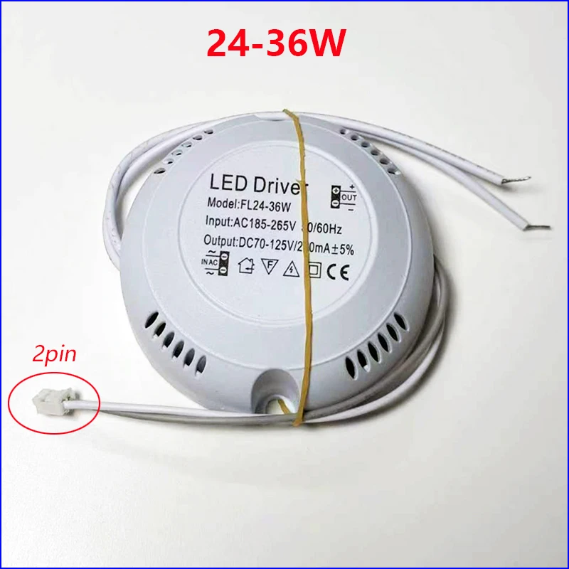 LEDドライバー12-24w/24-40w smd pcbライト天井電源1色2ピンおよび3色3ピン照明トランスフォーマー (ac220v)。