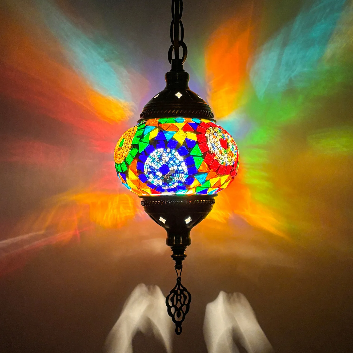Chandelier Turkish Glass Classical Mosaic Coffee Western Restaurant Xinjiang Retro Folk Chandelier view 5