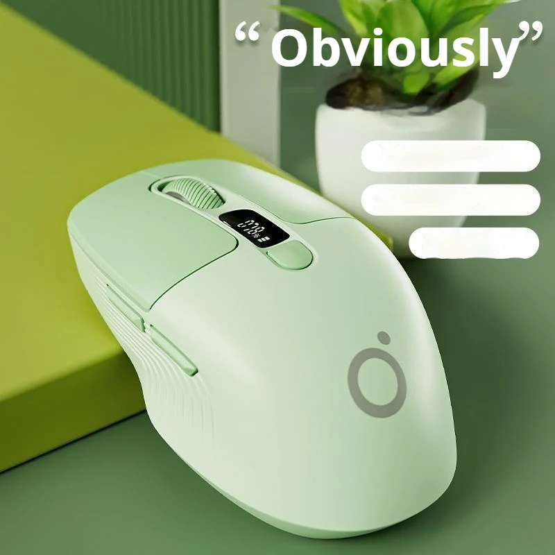 Wlmouse Wireless Bluetooth Mouse Screen Display Battery Rechargeable Laptop Mini Computer Office Ipad Universal Office Silent