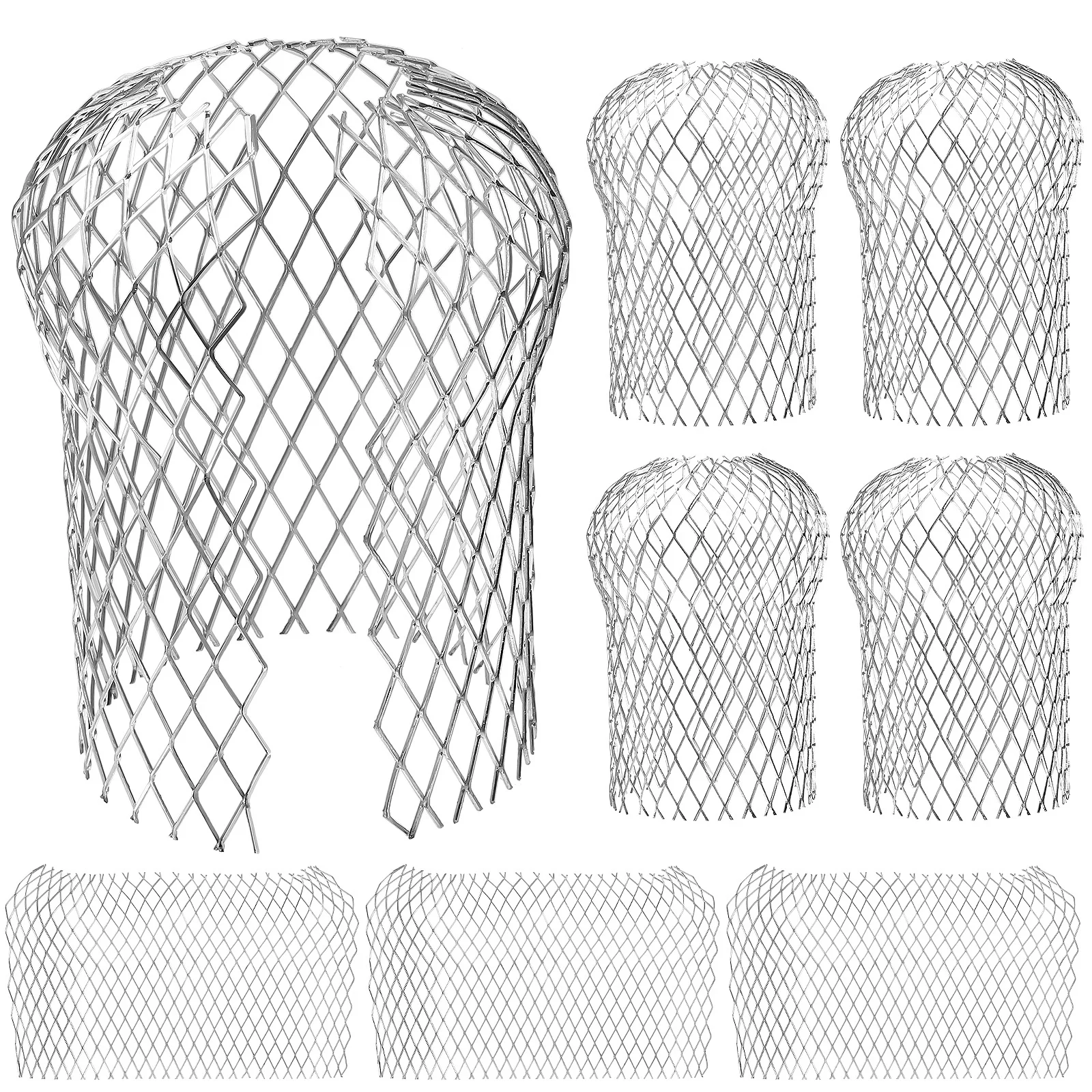 8 قطعة حراس مزراب الألومنيوم ماسورة التصريف تصفية ل ورقة الحطام حماية بركة بركة نافورة الصرف مصفاة شبكية #5