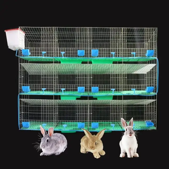 Easy to Install Hot Dip Galvanizing Rabbit Cages Cheap Commercial Rabbit Breeding Cages 10 Provided 45 3 Year Rabbit Accessories