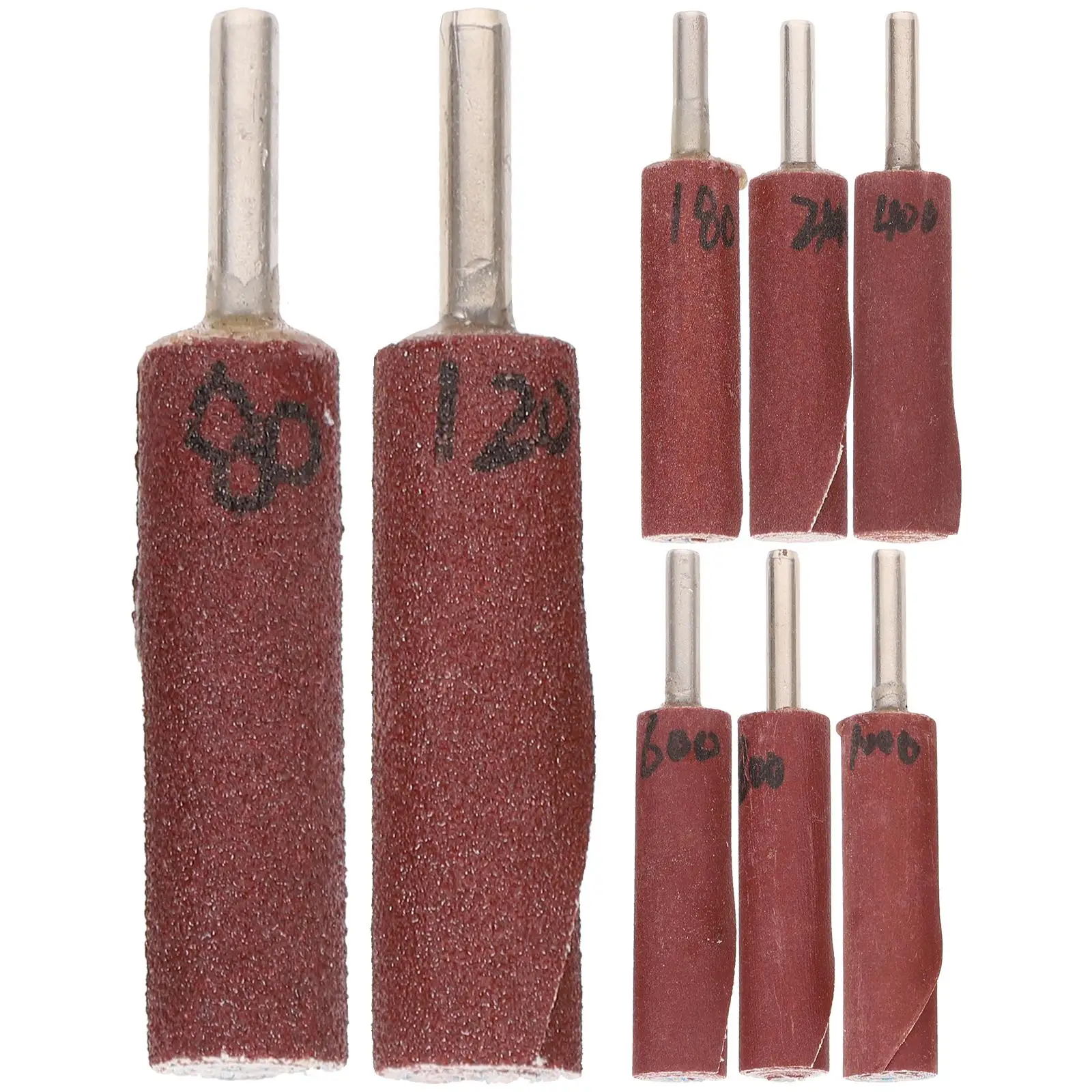 

8pcs Flap Wheel 6mm Shank Sanding Drum Rotary Tool Accessories 80 1000 Grit Cylinder Head Porting Kit Polishing Head Die Grinder