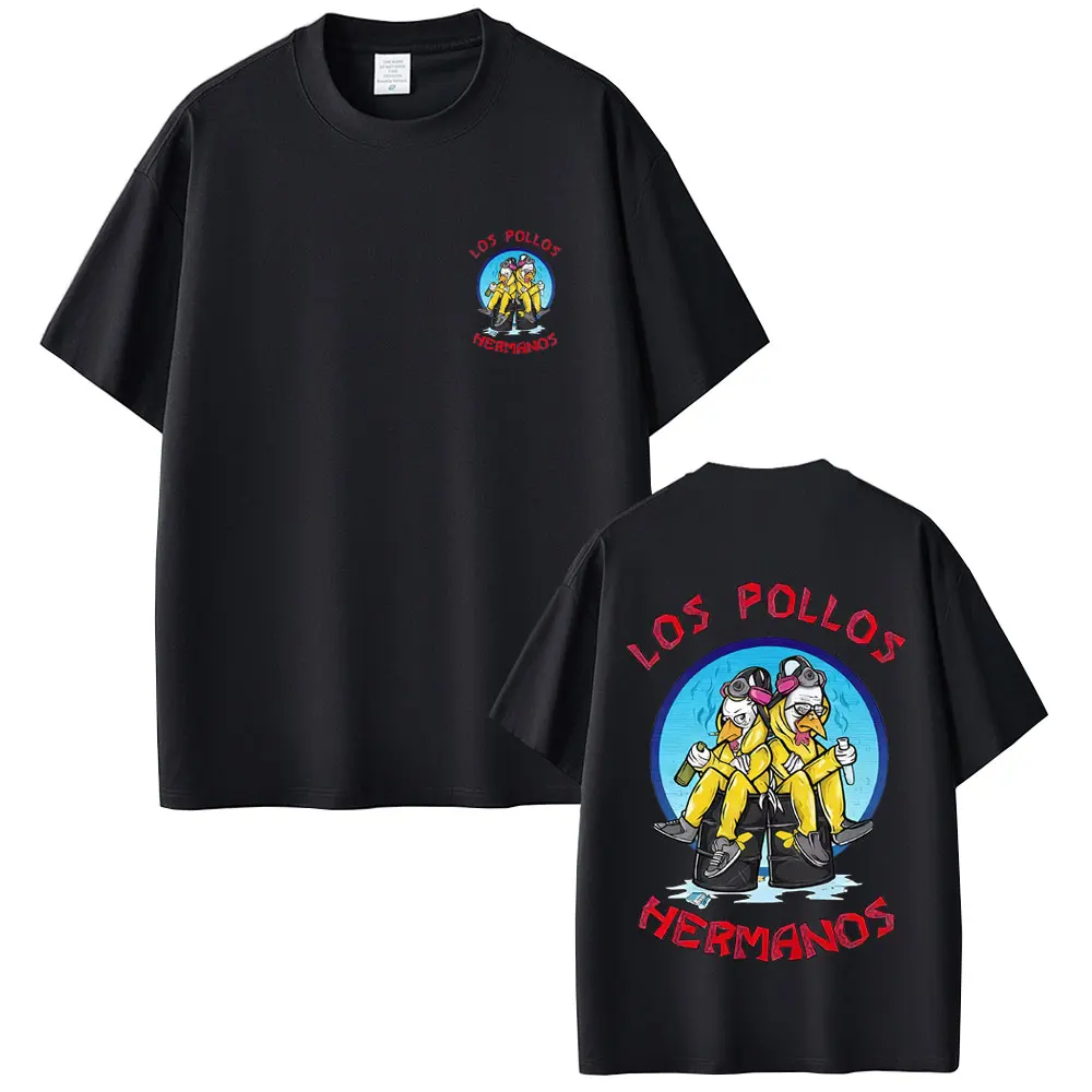 Tv Show Breaking Bad Los Pollos Hermanos Chicken T-shirt Funny Heisenberg Walter Jesse Pinkman T Shirts Men Women Oversized Tees